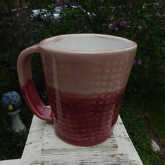 Textured Light and Dark Pink Mug