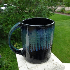 Black Mug with Melty Blue/Green