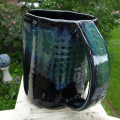 Black Mug with Melty Blue/Green