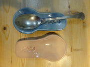 Fun Blue Spoon Rest with Squiggle