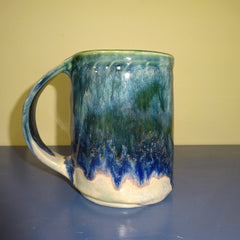 Charming Mug in Aqua and Blue