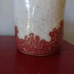 Speckled Clay Mug in Deep Rose and Snow