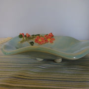 Beautiful Small Dish in Blue with Flowers
