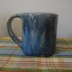 Small Mug in Drippy Blue Glaze