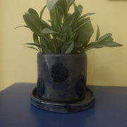 Charcoal and Blues Small Planter