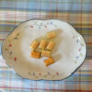 Low Serving Bowl with Colorful Leaves