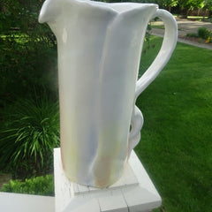 Tall, Elegant Pitcher in Pale Glazes