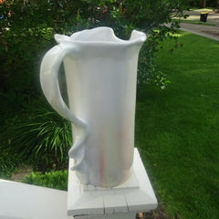 Tall, Elegant Pitcher in Pale Glazes