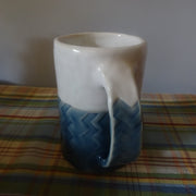 Zig Zag Mug in Blue and White