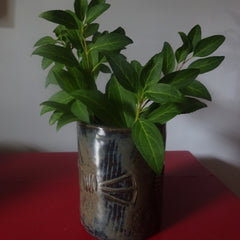 Textured Planter/Vase in Deep Green