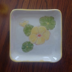 Yellow Flowered Small Dish