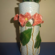 Bud Vase with Poppy Flowers in Soft Red
