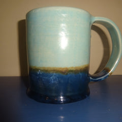 Aqua and Deep Blue/Black Mug