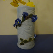 Bud Vase with Climbing Blue Flowers