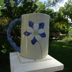 Columbine Mug with Braided Handle