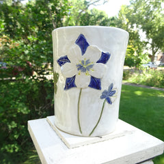 Columbine Flower on No-handle Mug