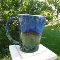 Mugs in Melty Blues and Greens