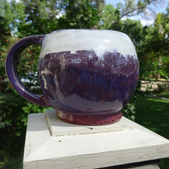 Purple and Cream Textured Mug