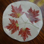 Maple Leaves on Small Platter