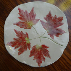Maple Leaves on Small Platter