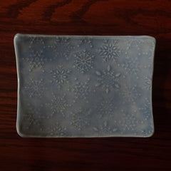Small Winter Dish with Snow Flakes