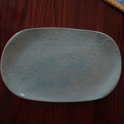 Oval Snow Flake Plate