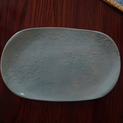 Oval Snow Flake Plate