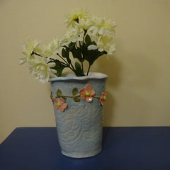 Beautiful Tall Vase with Pink Flowers