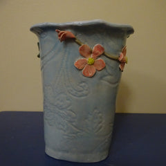 Beautiful Tall Vase with Pink Flowers