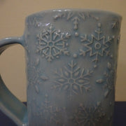 Tall Winter Mug with Snow Flakes