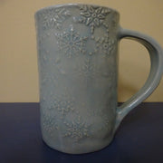 Tall Winter Mug with Snow Flakes