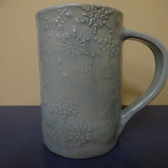 Tall Winter Mug with Snow Flakes