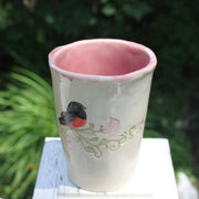 Pinkish Mug with Fun Robin