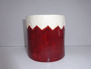 Cheery Red and White Planter