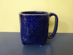 Large Cobalt Textured Mug