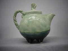  Aqua and Rich Green Teapot