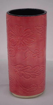 Sold - Deep Rose and Black Vase