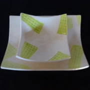Three-piece Lime and Cream Serving Set