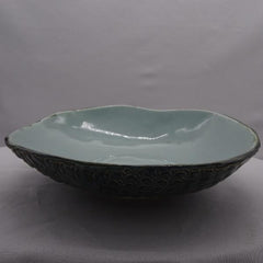 Low Aqua and Dark Turquoise Bowl