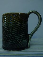 Dark Green Carved Mug