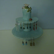 Aqua Two-tiered Earring Holder