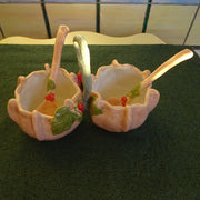 Double Condiment Set with Spoons