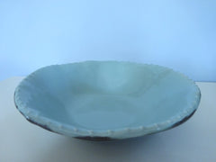 Aqua and Teal Bowl with Dots