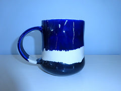 Deep Blue, White and Black Mug