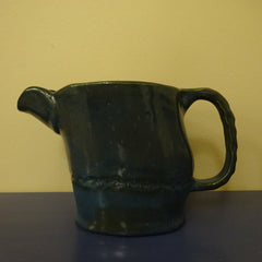 Teal Speckled Clay Pitcher