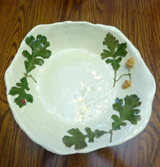 Large Oak Leaf Shallow Bowl