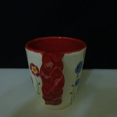 Garden Mug Lined in Soft Red