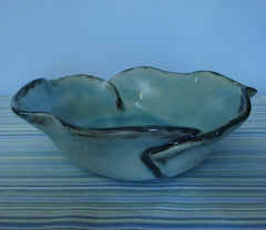 Gentle Blue Folded Bowl