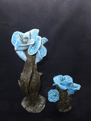 Sky Blue Fantasy Flower Duo
