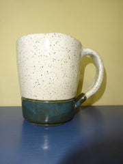 White and Deep Blue-Green Mug